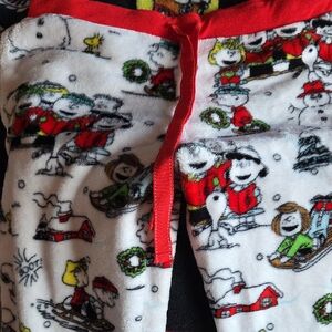 Peanuts Red and White Fleece Pajama Pants